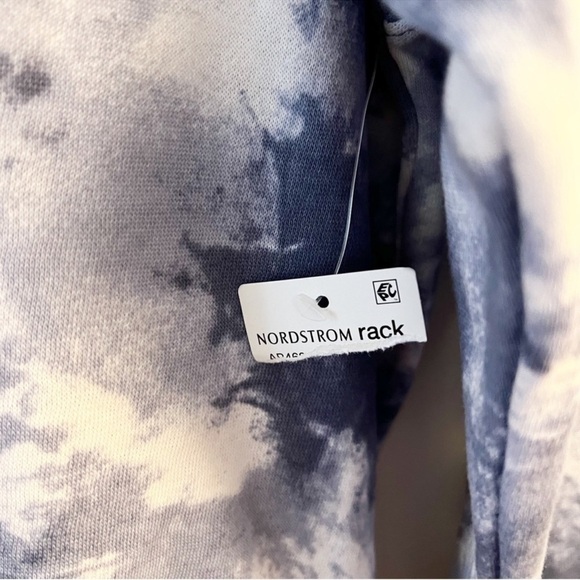 Abound Blue Tie Dye Pullover Sweatshirt Crewneck Fleece Lined Size Small New - Picture 4 of 9